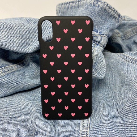 iPhone 7/8 Case Pink Heart Print Cover NEW - Picture 1 of 5